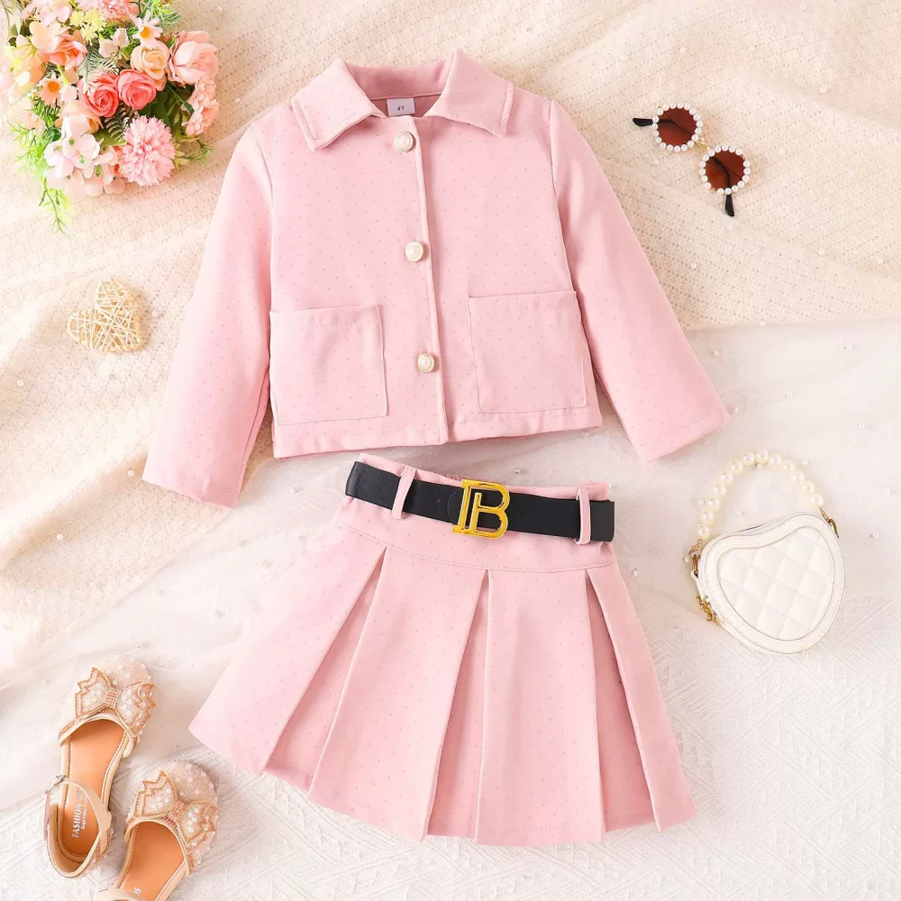 Pink three-piece set