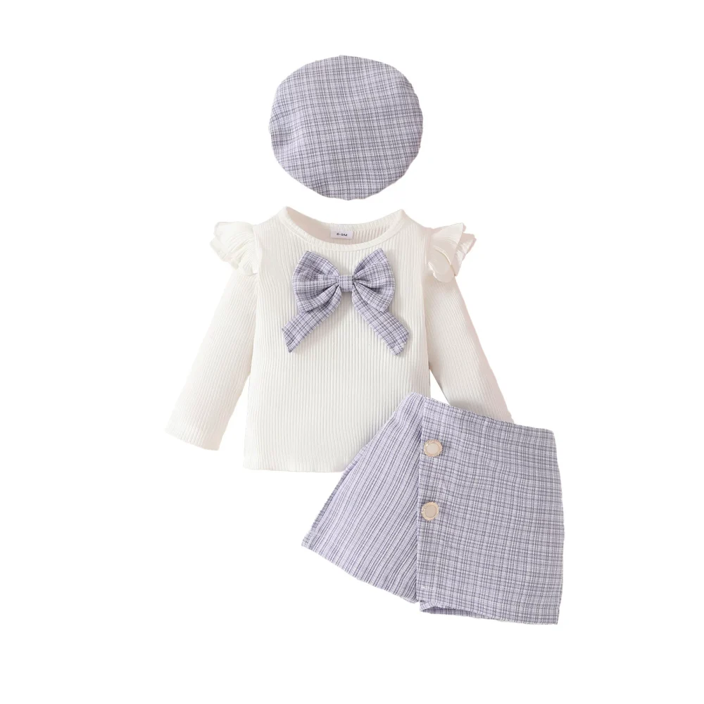 Lavender purple three-piece set