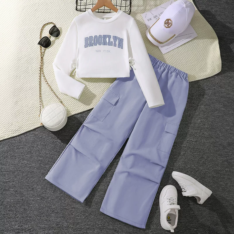 Light purple two-piece suit top and trousers