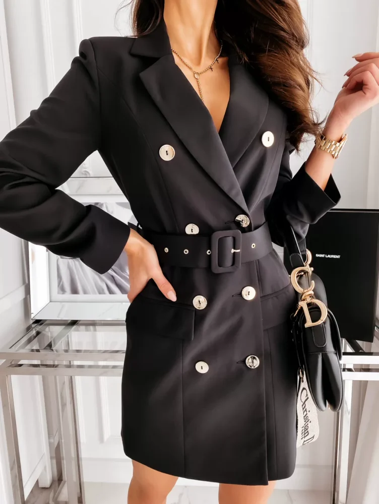 Black, the buttons are plastic