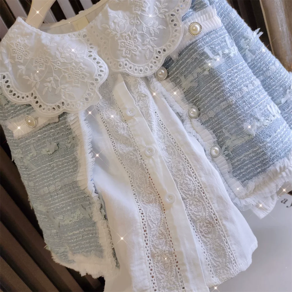 Baby collar white shirt
