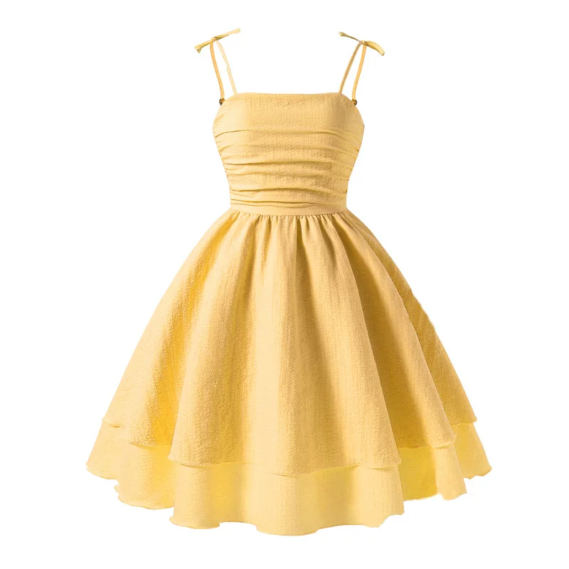 Yellow single piece skirt