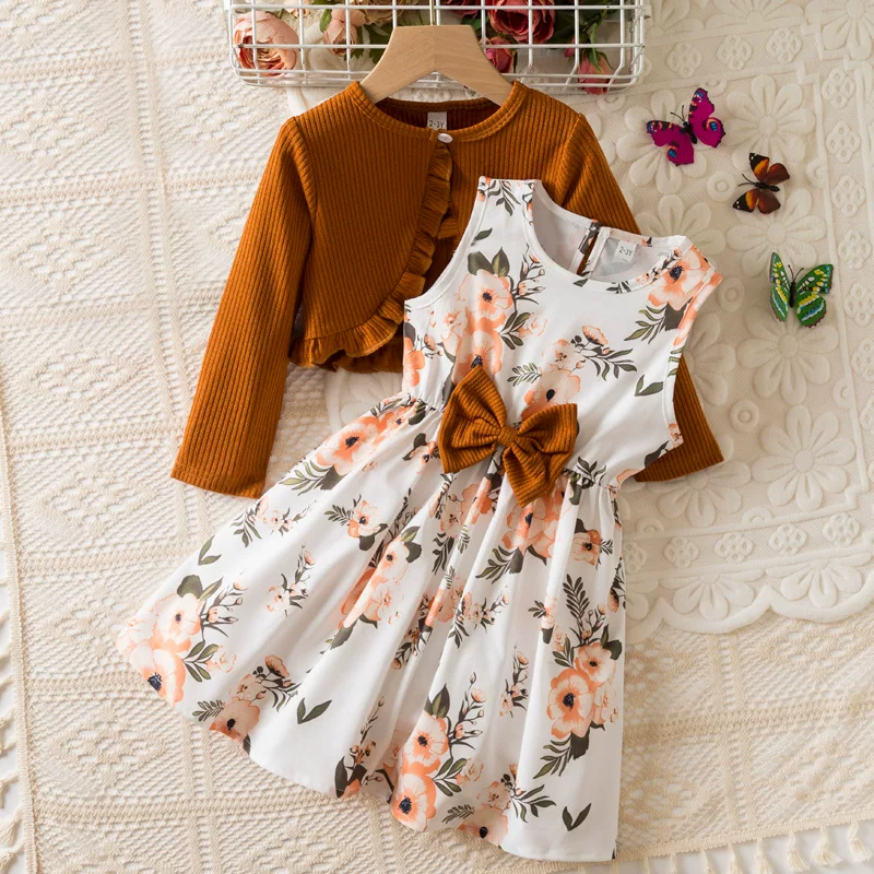 Khaki two piece jacket dress