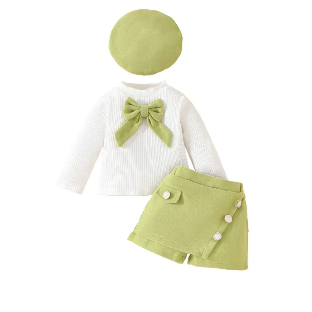 Matcha shorts hat long sleeve top