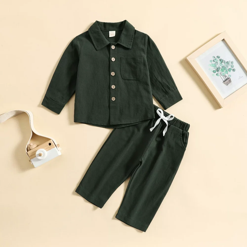 Green long sleeve top trousers