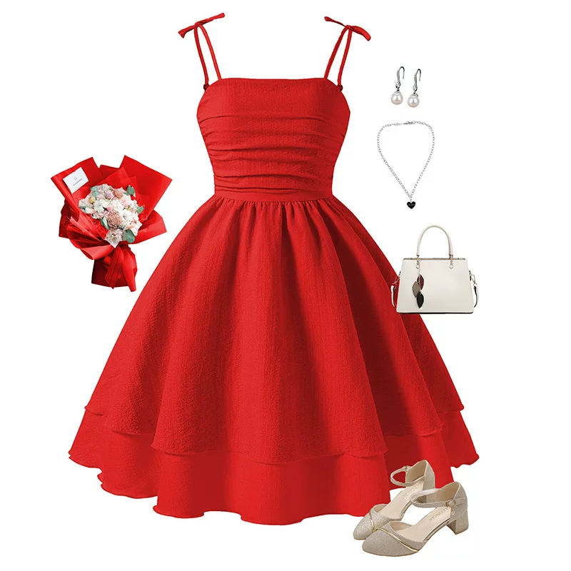 Red single piece skirt