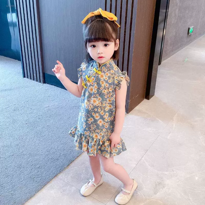 Yellow floral floral dress