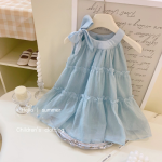 Girls Summer Dress Baby Girl Western Sweet Super Fairy Sleeveless Children Dress