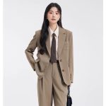 Jorge gray Suit Set Women Classic Slimming Internship Commuting Positive A Set Spring and Fall New Style