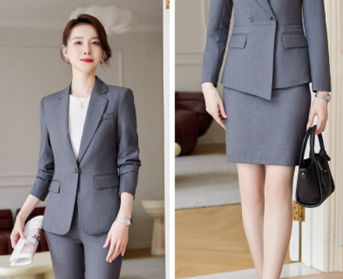 Gray Suit + Skirt
