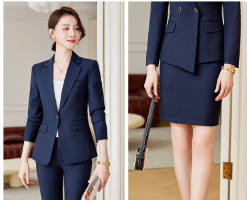 Purplish Blue Suit + Skirt