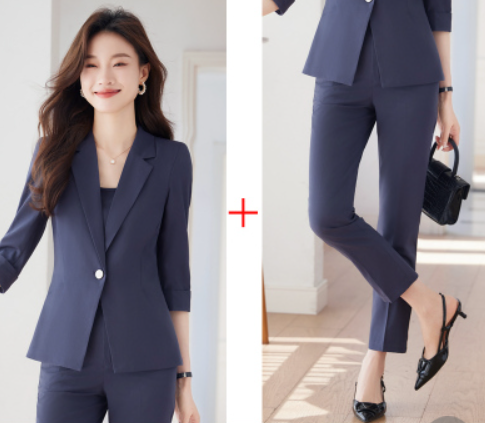 Jorg gray suit cropped pants